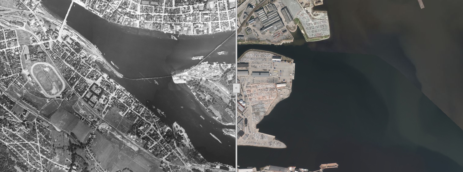 Flyfoto over Mo i Rana i Nordland 